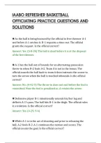 Iaabo Refresher Basketball&NewLine;Officiating Practice Questions And&NewLine;Solutions&NewLine;