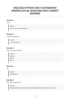 Wgu D522 Python For It Automation&NewLine;Updated Actual Questions With Correct&NewLine;Answers