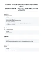 Wgu D522 Python For It Automation Scripting&NewLine;Guide&NewLine;Updated Actual Exam Questions And Correct&NewLine;Answers