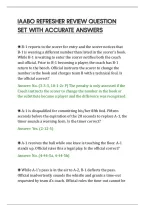 Iaabo Refresher Review Question&NewLine;Set With Accurate Answers