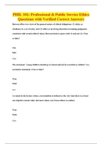 BUNDLE OF PHIL 102 QUESTIONS WITH VERIFIED CORRECT ANSWERS