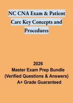 NC CNA Exam and Patient Care &ndash; Key Concepts&comma; Clinical Procedures and Certification Study Guide