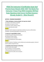 IFSAC Fire Instructor II Certification Exam And Practice Exam Newest 2026&sol; 2027 Test Bank&vert; Fire Instructor II Exam Prep With Complete 300 Real Exam Questions And Correct Verified Answers&sol; Already Graded A&plus; &lpar;Most Recent&excl;&excl;&rpar;