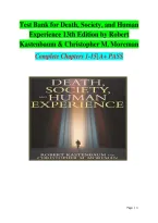 Death&comma; Society and Human Experience &ndash; 13th Edition by Robert Kastenbaum &ndash; Complete Test Bank &lpar;Chapters 1&ndash;15&rpar;