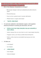 NUR 529 Exam 1 2026&sol;2027 &vert; Most Tested Questions & Verified Answers &vert; Latest Update &vert; Graded A&plus; &vert; Advanced Pathophysiology &vert; Graduate Nursing Exam Prep