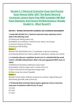 Nevada C-2 Electrical Contractor Exam And Practice Exam Newest 2026&sol; 2027 Test Bank&vert; Electrical Contractor Licence Exam Prep With Complete 300 Real Exam Questions And Correct Verified Answers&sol; Already Graded A&plus; &lpar;Most Recent&excl;&excl;&rpar;
