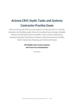 Arizona CR41 Septic Tanks and Systems &NewLine;Contractor Practice Exam&NewLine;Arizona Licensing and Contractor Law&comma; Business Contracts and Lien Law&comma; Soils Site &NewLine;Evaluation and Permitting&comma; Septic Tank and Conventional System Design&comma; Drainfield &NewLine;Chamber and Alternati