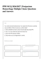 PPH MCQ 2026&sol;2027 &vert; Postpartum Hemorrhage Multiple Choice Questions and Answers