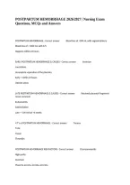 POSTPARTUM HEMORRHAGE 2026&sol;2027 &vert; Nursing Exam Questions&comma; MCQs and Answers