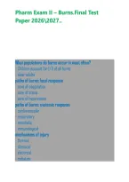 Pharm Exam II &ndash; Burns&period;Final Test Paper 20262027&period;&period;&NewLine;