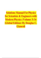 Solutions Manual for Physics for Scientists & Engineers with Modern Physics Volume 3 5th Edition Global Edition by Giancoli