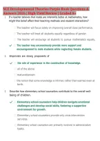 NCE Developmental Theories Purple Book 2026&sol;2027 &vert; High-Yield Practice Questions & Answers with Rationales &vert; Counselor Exam Prep