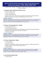 Bio 101 Lab Final Exam Frequently Tested Actual  Questions With Correct Answers