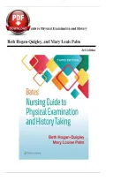 Test Bank for Bates' Nursing Guide to Physical Examination and History Taking 3rd Edition by Beth Hogan-Quigley and Mary Louise Palm ISBN 9781975161118