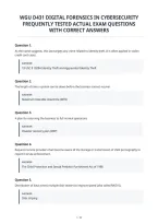 Wgu D431 Digital Forensics In Cybersecurity&NewLine;Frequently Tested Actual Exam Questions&NewLine;With Correct Answer