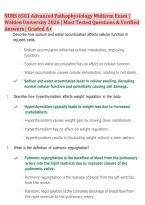 Walden University NURS 6501 Advanced Pathophysiology Midterm Exam 2026&sol;2027 &vert; Most Tested Questions & Answers &vert; Exam Prep Study Guide