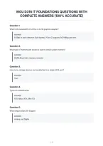 Wgu D316 It Foundations Questions With&NewLine;Complete Answers &lpar;100&percnt; Accurate&rpar;&NewLine;