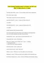 for Understanding Pathophysiology By Sue E Huether Kathryn L McCance QUESTIONS AND ANSWERS RATED A LATEST UPDATE 2026
