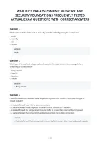 Wgu D315 Pre-Assessment&colon; Network And&NewLine;Security Foundations Frequently Tested&NewLine;Actual Exam Questions With Correct Answers