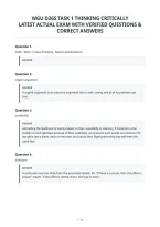 Wgu D265 Task 1 Thinking Critically&NewLine;Latest Actual Exam With Verified Questions &&NewLine;Correct Answers