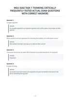 Wgu D265 Task 1 Thinking Critically&NewLine;Frequently Tested Actual Exam Questions&NewLine;With Correct Answers