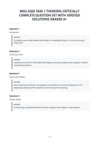 Wgu D265 Task 1 Thinking Critically&NewLine;Complete Question Set With Verified&NewLine;Solutions Graded A
