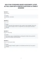 Wgu D184 Standards-Based Assessment Latest&NewLine;Actual Exam With Verified Questions & Correct&NewLine;Answers