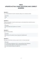 Nace&NewLine;Updated Actual Exam Questions And Correct&NewLine;Answers