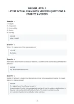 Naemse Level 1&NewLine;Latest Actual Exam With Verified Questions &&NewLine;Correct Answers