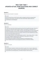 Wgu Cqn1 Task 1&NewLine;Updated Actual Exam Questions And Correct&NewLine;Answer