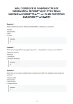 Wgu Course C836 Fundamentals Of&NewLine;Information Security Quizlet By&NewLine;Brian Macfarlane&NewLine;Questions With Complete Answers&NewLine;&lpar;100&percnt; Accurate