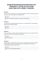 Nasm Personal Training&NewLine;Certification Updated Actual Exam&NewLine;Questions And Correct Answers