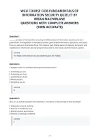 Wgu Course C836 Fundamentals Of&NewLine;Information Security Quizlet By Brian&NewLine;Macfarlane Expected Questions With Verified&NewLine;Answers