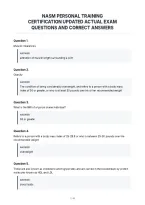 Nasm Personal Training&NewLine;Certification Updated Actual&NewLine;Questions With Correct Answers