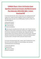 COMSAE Phase 1 Form 114 Practice Exam &NewLine;Questions And Correct Answers &lpar;Verified Answers&rpar; &NewLine;Plus Rationales 2025&vert;2026 Q&A &vert; Instant &NewLine;Download Pdf