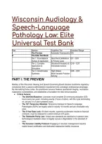 2026&sol;2027 S-Tier Wisconsin Audiology & SLP Law Test Bank &vert; Elite Questions &lpar;HAS Codes & Wis&period; Stat&period; 459&rpar;