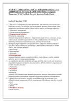 WGU C715 ORGANIZATIONAL BEHAVIOR OBJECTIVE ASSESSMENT ACTUAL EXAM 2026&sol;2027 &vert; Complete Questions With Verified Correct Answers Study Guide