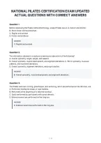 National Pilates Certification Exam Updated&NewLine;Actual Questions With Correct Answers