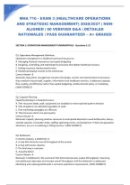 Mha 710 - Exam 3 &lpar;Healthcare Operations And Strategic Management&rpar; 2026&sol;2027 &vert; Ngn-Aligned &vert; 60 Verified Q&A &vert; Detailed Rationales &vert; Pass Guaranteed &ndash; A&plus; Graded