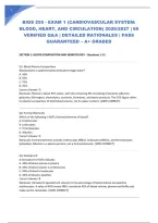Bios 255 - Exam 1 &lpar;Cardiovascular System&colon; Blood&comma; Heart&comma; And Circulation&rpar; 2026&sol;2027 &vert; 60 Verified Q&A &vert; Detailed Rationales &vert; Pass Guaranteed &ndash; A&plus; Graded