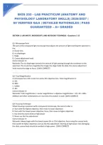 Bios 255 - Lab Practicum &lpar;Anatomy And Physiology Laboratory Skills&rpar; 2026&sol;2027 &vert; 60 Verified Q&A &vert; Detailed Rationales &vert; Pass Guaranteed &ndash; A&plus; Graded