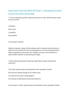 West Coast University NURS 307 Exam 1 &vert; Developing Family & Community &lpar;Peds&rpar; &lpar;2026&rpar; Q&A