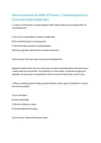 West Coast University NURS 307 Exam 3 &vert; Developing Family & Community &lpar;Peds&rpar; &lpar;2026&rpar; Q&A