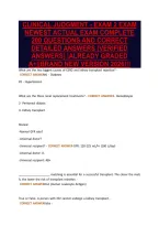 Clinical Judgment - Exam 2 Exam&NewLine;Newest Actual Exam Complete&NewLine;200 Questions And Correct&NewLine;Detailed Answers &lpar;Verified&NewLine;Answers&rpar; &vert;Already Graded&NewLine;A&plus;&vert;&vert;Brand New Version 2026&excl;&excl;&excl;
