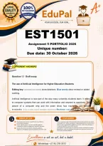 Est1501 Assignment 5 Portfolio &lpar;Complete Answers&rpar; 2026 - Due 30 October 2026