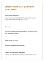 DEP2004 Midterm review questions with correct answers&period;