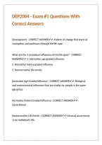 DEP2004 - Exam -1 Questions With Correct Answers