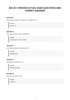 Bio 251 Updated Actual Exam Questions And&NewLine;Correct Answers