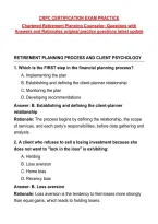 CRPC CERTIFICATION EXAM PRACTICE&NewLine;Chartered Retirement Planning Counselor&colon; Questions with Answers&NewLine;