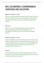 Biol 235 Midterm 1 Comprehensive&NewLine;Questions And Solutions